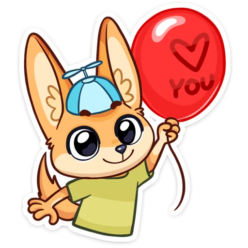🎈 Стикер «Солнечный денёк Фикс в наборе Беззаботное лето» для Telegram