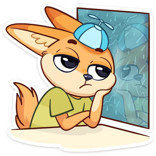 😢 Стикер «Солнечный денёк Фикс в наборе Беззаботное лето» для Telegram