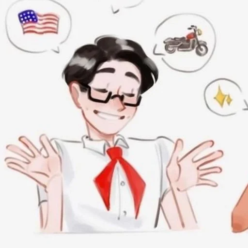 🖤 Стикер «Лето в пионерском галстуке» для Telegram
