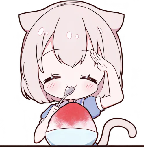 🍧 Стикер «Летняя Мининеко» для Telegram