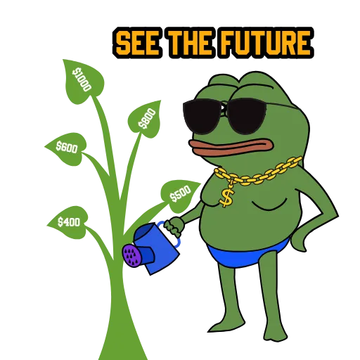 👆 Стикер «Summerpepe» для Telegram