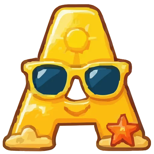 🔤 Эмодзи «Summer font» для Telegram