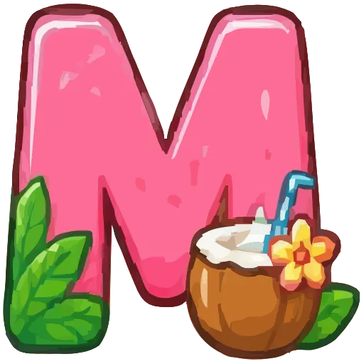 🔤 Эмодзи «Summer font» для Telegram