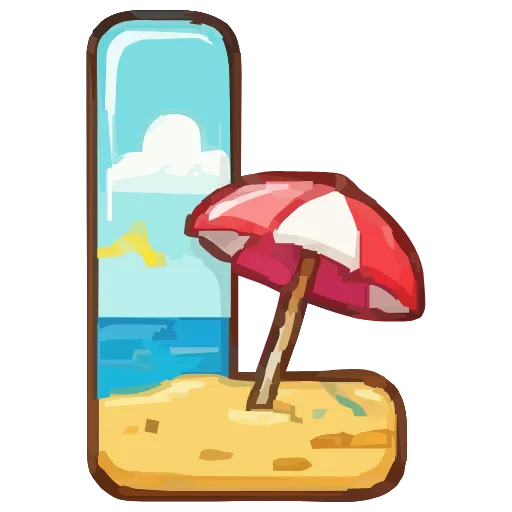 🔤 Эмодзи «Summer font» для Telegram