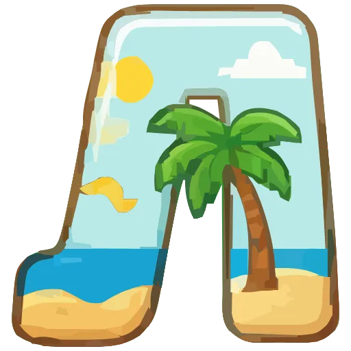 🔤 Эмодзи «Summer font» для Telegram