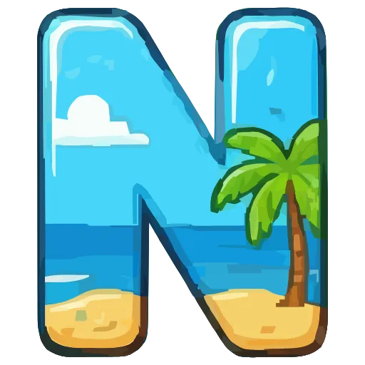 🔤 Эмодзи «Summer font» для Telegram