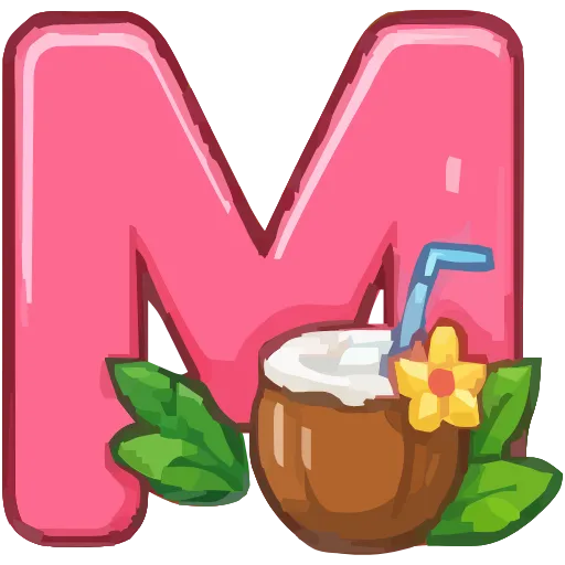 🔤 Эмодзи «Summer font» для Telegram