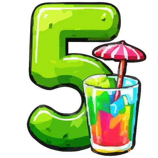 5️⃣ Эмодзи «Summer font» для Telegram