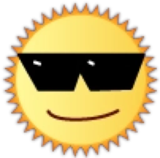 😎 Стикер «Солнце» для Telegram