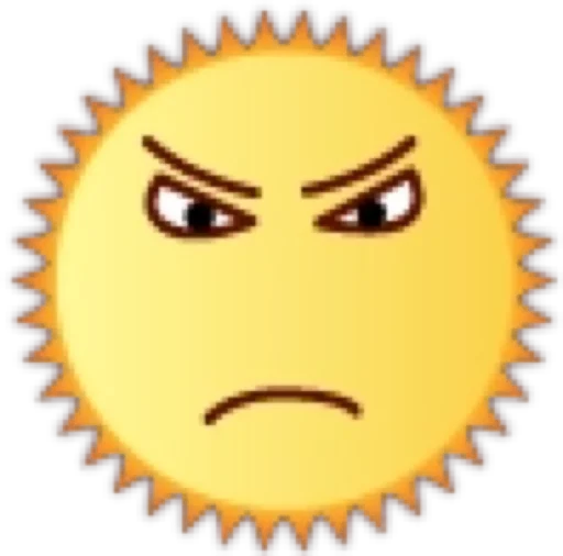 😡 Стикер «Солнце» для Telegram