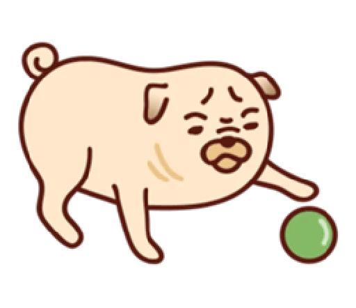 🤪 Стикер «Sundae the Pug» для Telegram