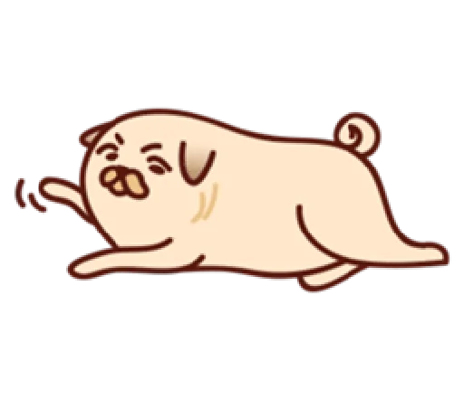 👋 Стикер «Sundae the Pug» для Telegram
