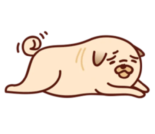 😔 Стикер «Sundae the Pug» для Telegram