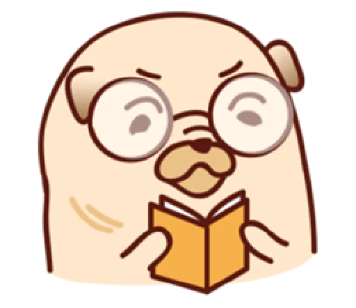 🤓 Стикер «Sundae the Pug» для Telegram