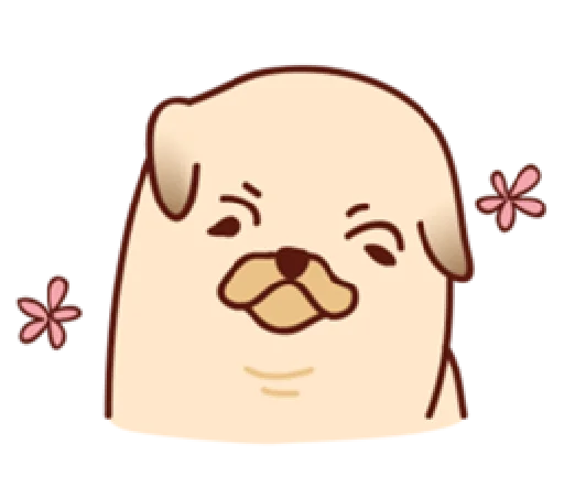 🌸 Стикер «Sundae the Pug» для Telegram