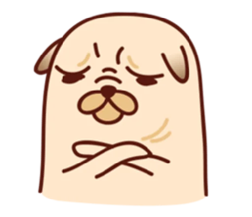 😤 Стикер «Sundae the Pug» для Telegram
