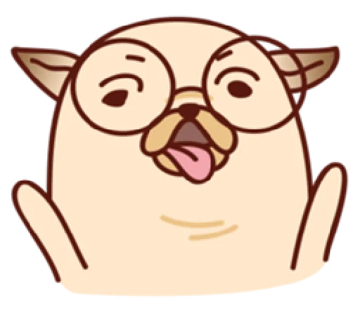 😜 Стикер «Sundae the Pug» для Telegram