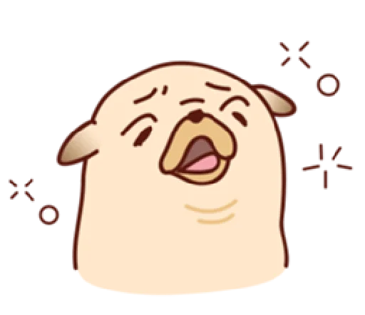 🥱 Стикер «Sundae the Pug» для Telegram