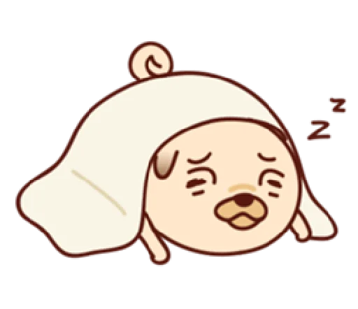 😴 Стикер «Sundae the Pug» для Telegram