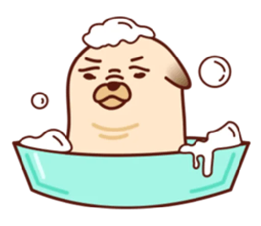 🧼 Стикер «Sundae the Pug» для Telegram