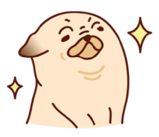 🤩 Стикер «Sundae the Pug» для Telegram