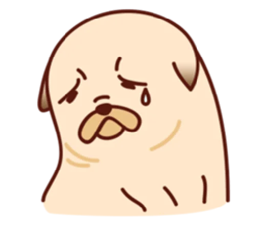 😢 Стикер «Sundae the Pug» для Telegram