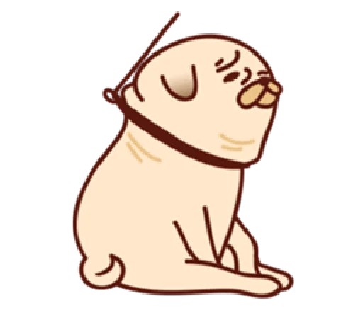 ☹️ Стикер «Sundae the Pug» для Telegram