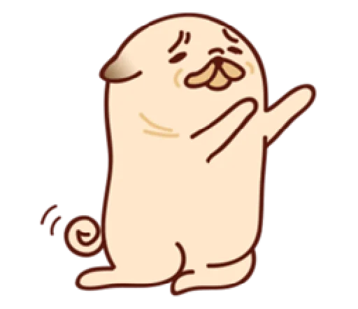 🤗 Стикер «Sundae the Pug» для Telegram
