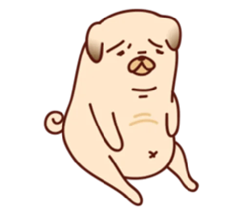 😪 Стикер «Sundae the Pug» для Telegram