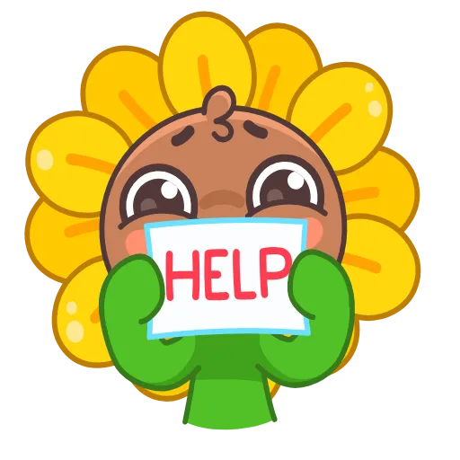 Стикер 20 🤩Sunflower emoji - ну очень миленький Подсолнух 😍