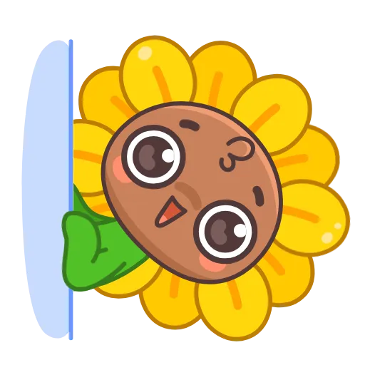 👀 Стикер «Подсолнух» для Telegram