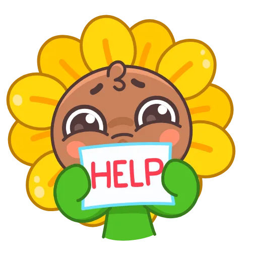 🆘 Стикер «Подсолнух» для Telegram