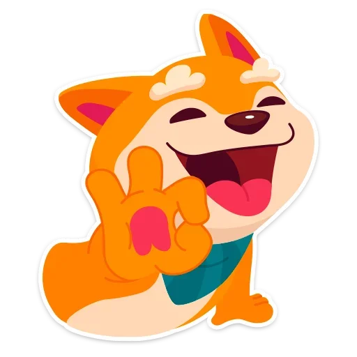 👌 Стикер «Пёсик Санни» для Telegram