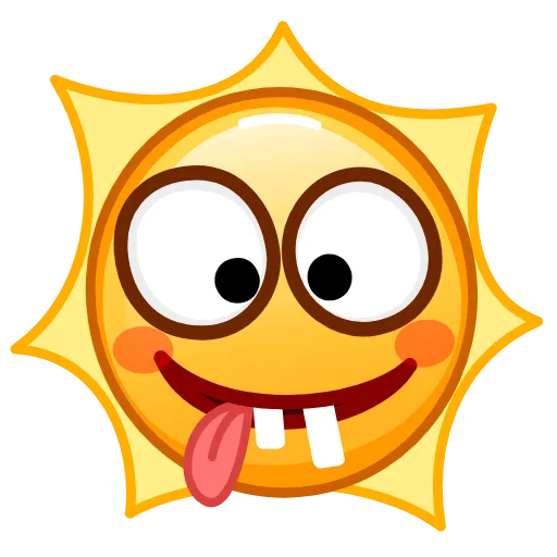 🤪 Стикер «Sun Emoji» для Telegram