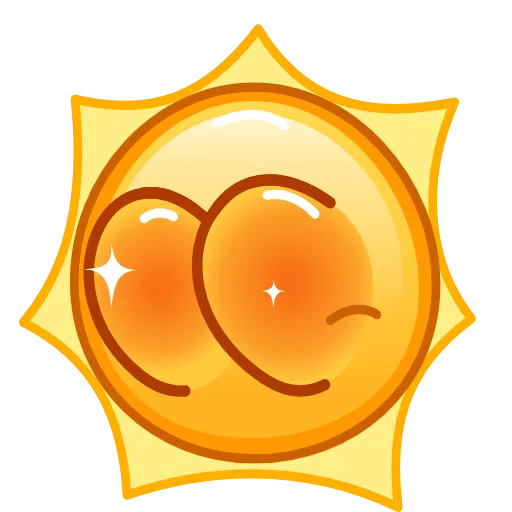 🍑 Стикер «Sun Emoji» для Telegram