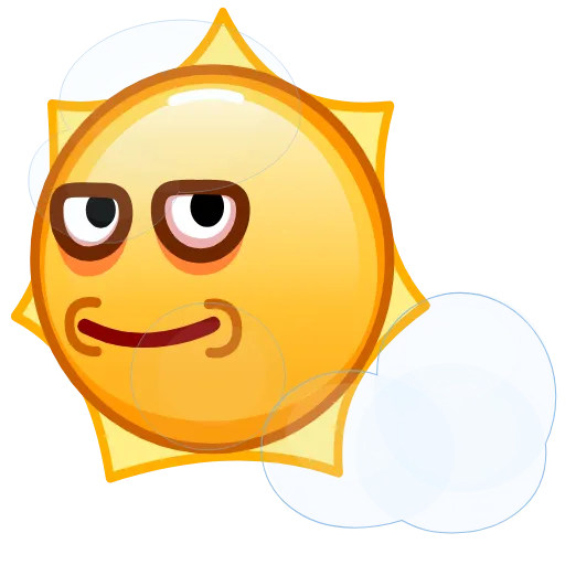 😮‍💨 Стикер «Sun Emoji» для Telegram