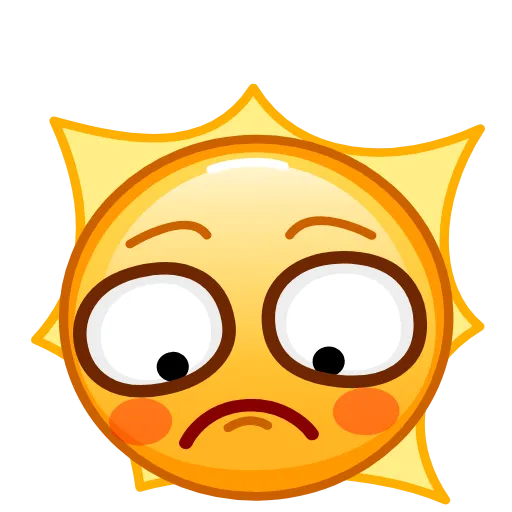 😟 Стикер «Sun Emoji» для Telegram