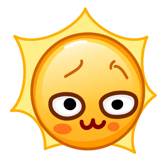 🤨 Стикер «Sun Emoji» для Telegram