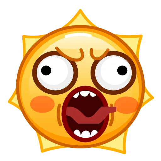 😠 Стикер «Sun Emoji» для Telegram
