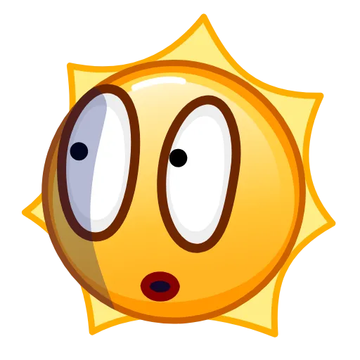 😨 Стикер «Sun Emoji» для Telegram