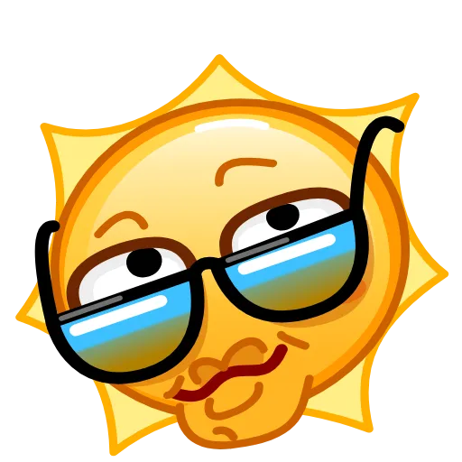 😎 Стикер «Sun Emoji» для Telegram