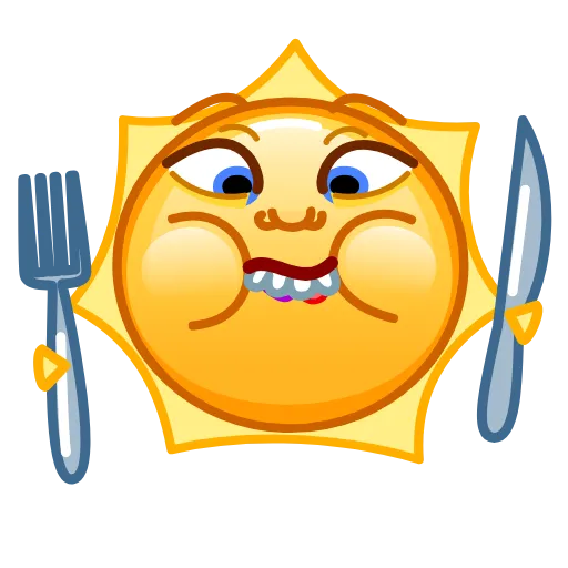 🍽 Стикер «Sun Emoji» для Telegram