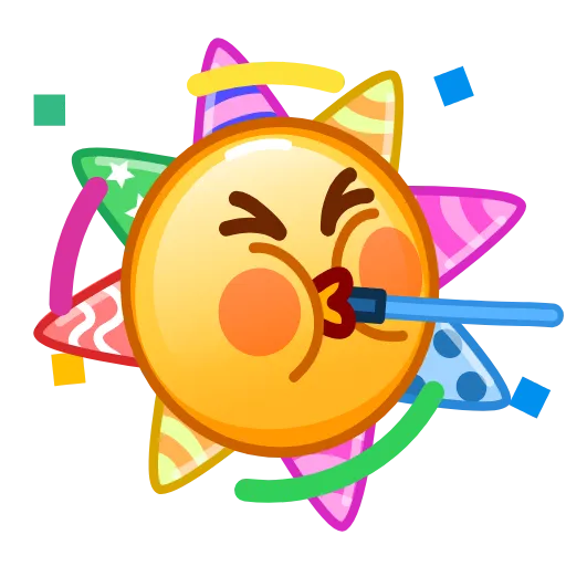 🥳 Стикер «Sun Emoji» для Telegram
