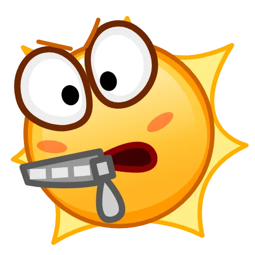 🤐 Стикер «Sun Emoji» для Telegram