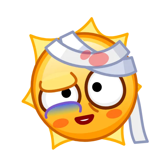🤕 Стикер «Sun Emoji» для Telegram