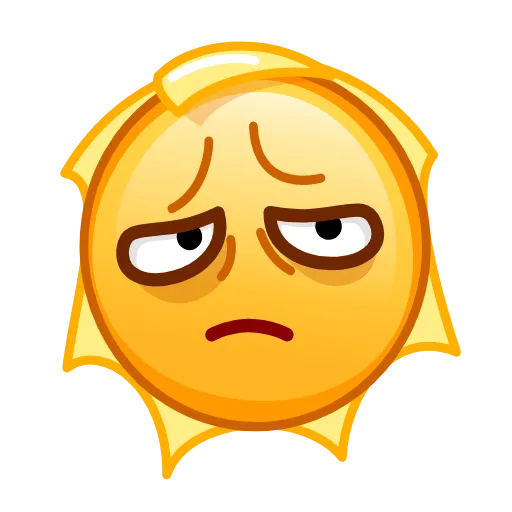 😮‍💨 Стикер «Sun Emoji» для Telegram