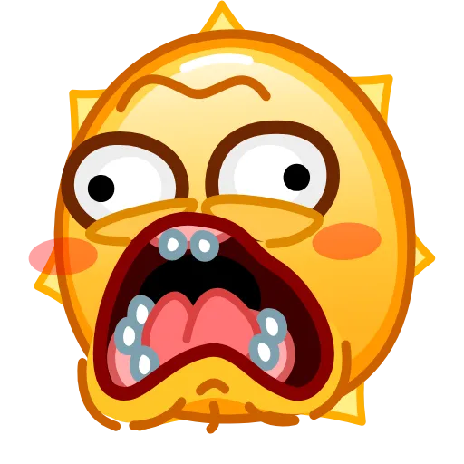 😮 Стикер «Sun Emoji» для Telegram