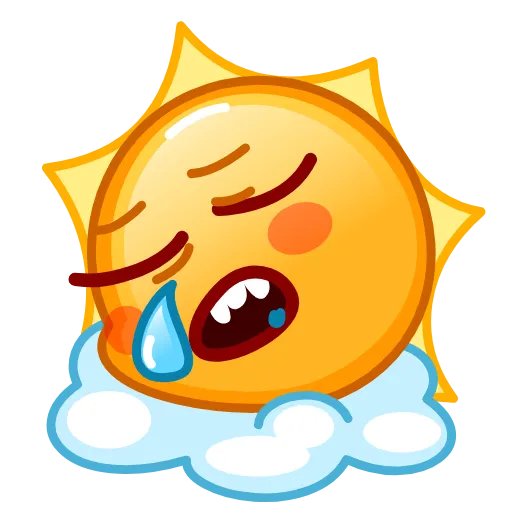 😴 Стикер «Sun Emoji» для Telegram
