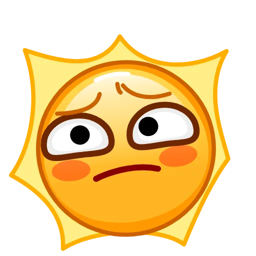 😟 Стикер «Sun Emoji» для Telegram