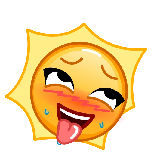 🥵 Стикер «Sun Emoji» для Telegram